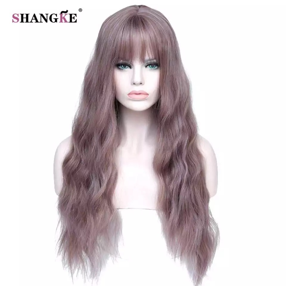 Human hair blend pastel pink/purple wig